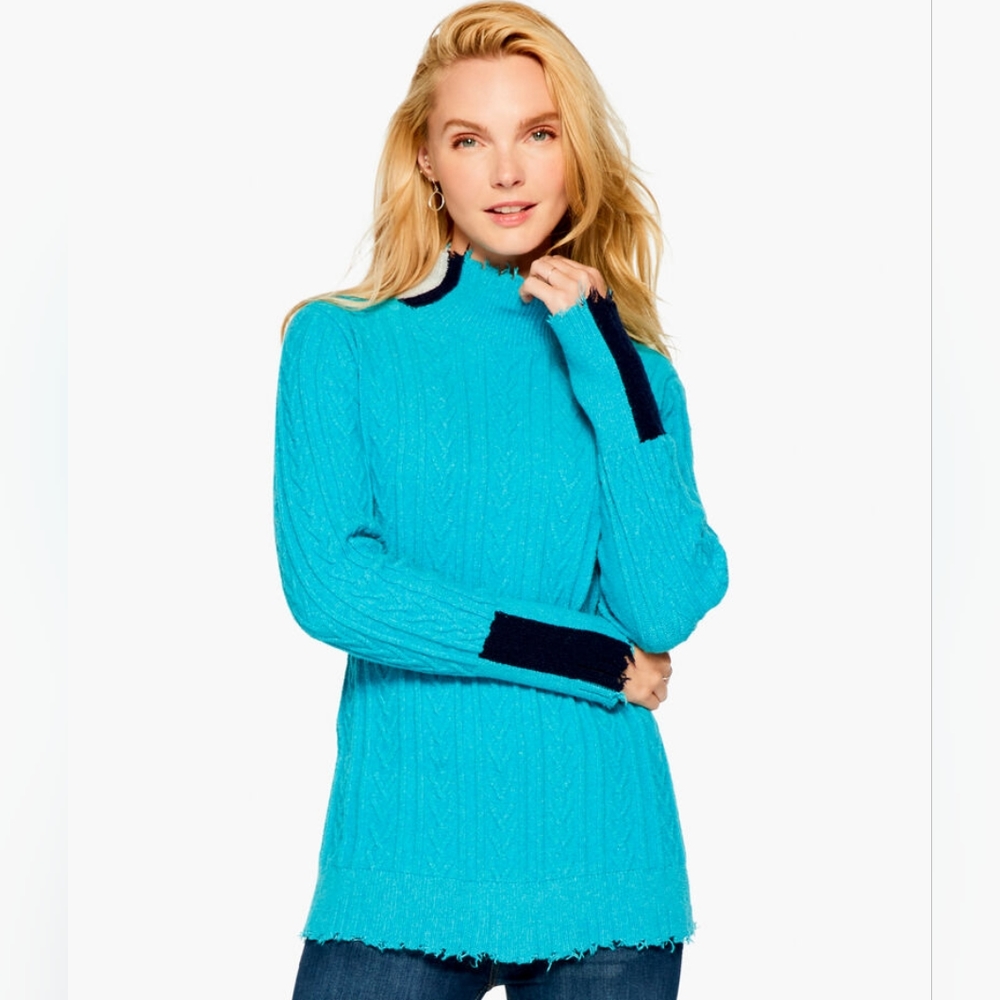 NWT NIC + ZOE 'Cozy Up' CABLE Turtleneck Sweater, Medium
